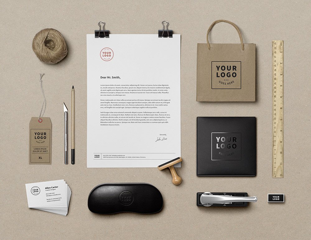 TANVIR.UZ-BRANDING IDENTITY MOCKUP PSD